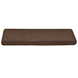 Tapis d'escalier 30 pcs 65x21x4 cm Marron