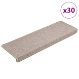 Tapis d'escalier 30 pcs 65x21x4 cm Taupe