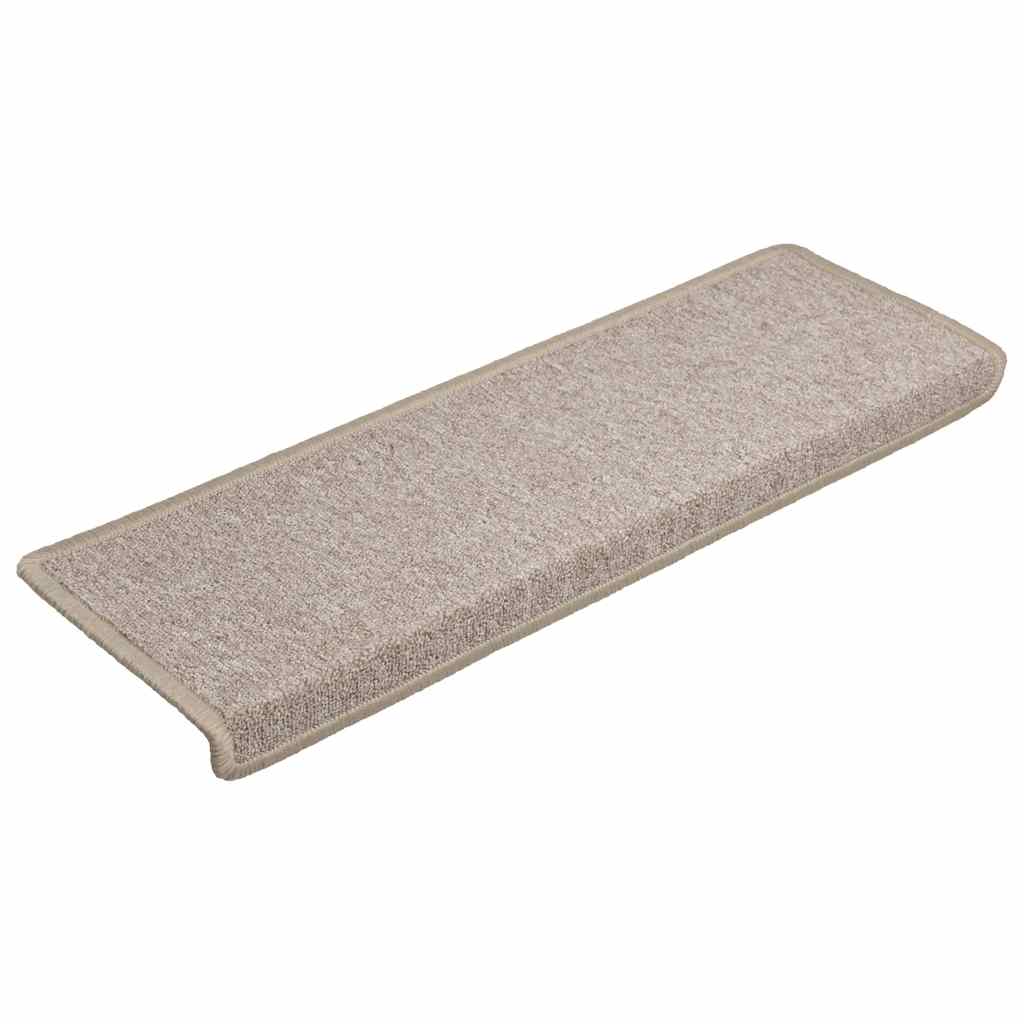 Tapis d'escalier 30 pcs 65x21x4 cm Taupe