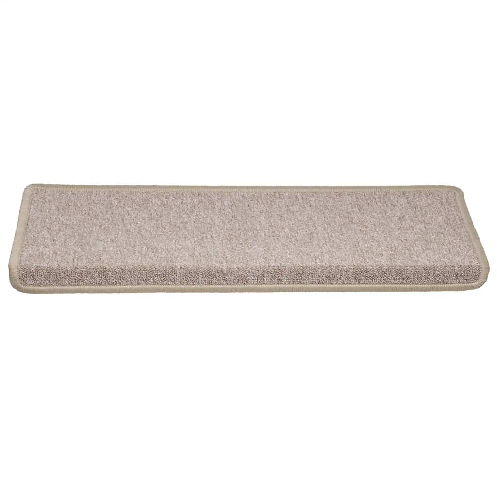 Tapis d'escalier 30 pcs 65x21x4 cm Taupe