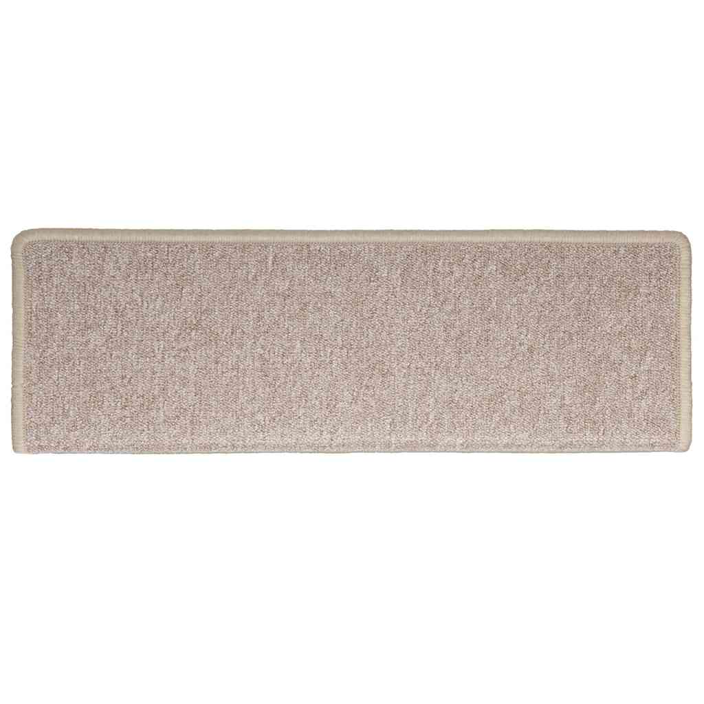 Tapis d'escalier 30 pcs 65x21x4 cm Taupe