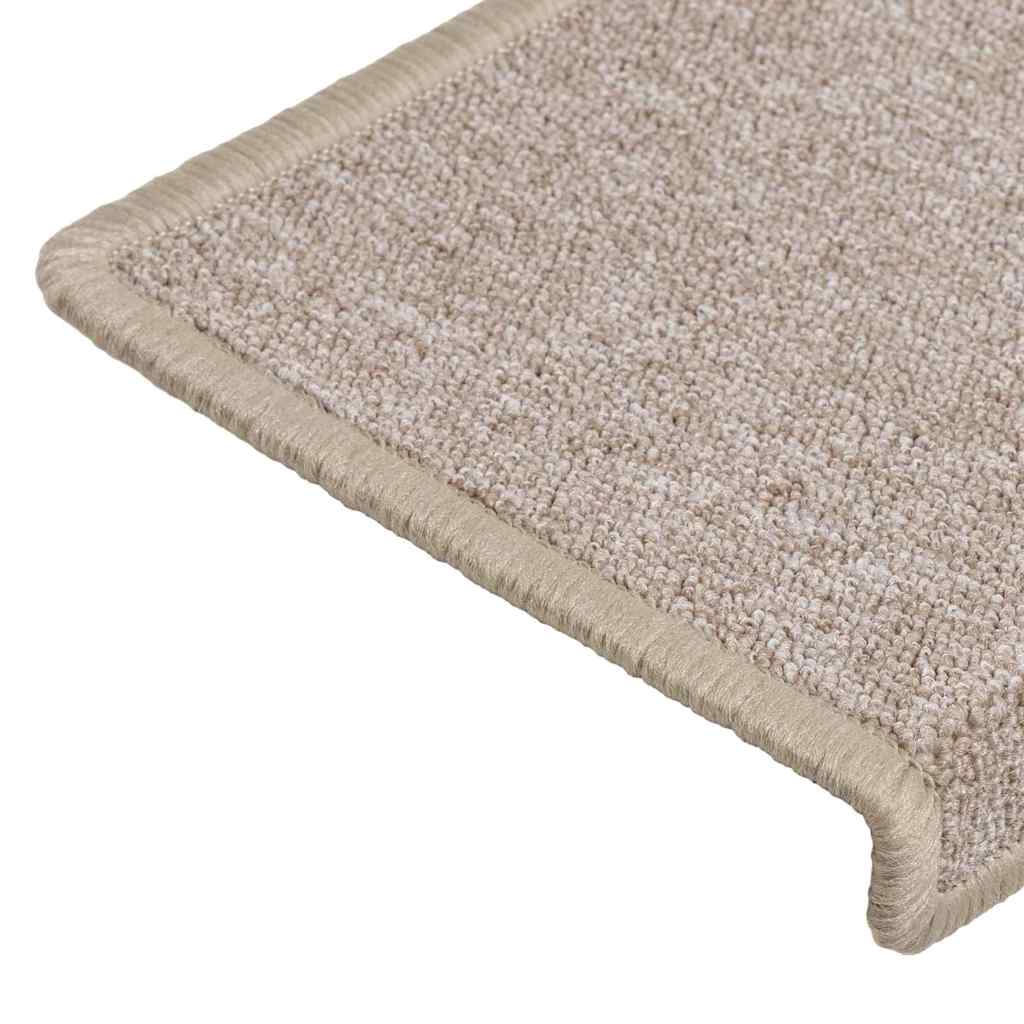 Tapis d'escalier 30 pcs 65x21x4 cm Taupe