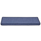 Tapis d'escalier 30 pcs 65x25 cm Bleu