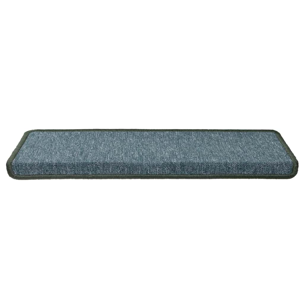 Tapis d'escalier 30 pcs 65x21x4 cm vert