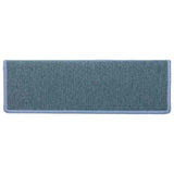 Tapis d'escalier 30 pcs 65x21x4 cm bleu