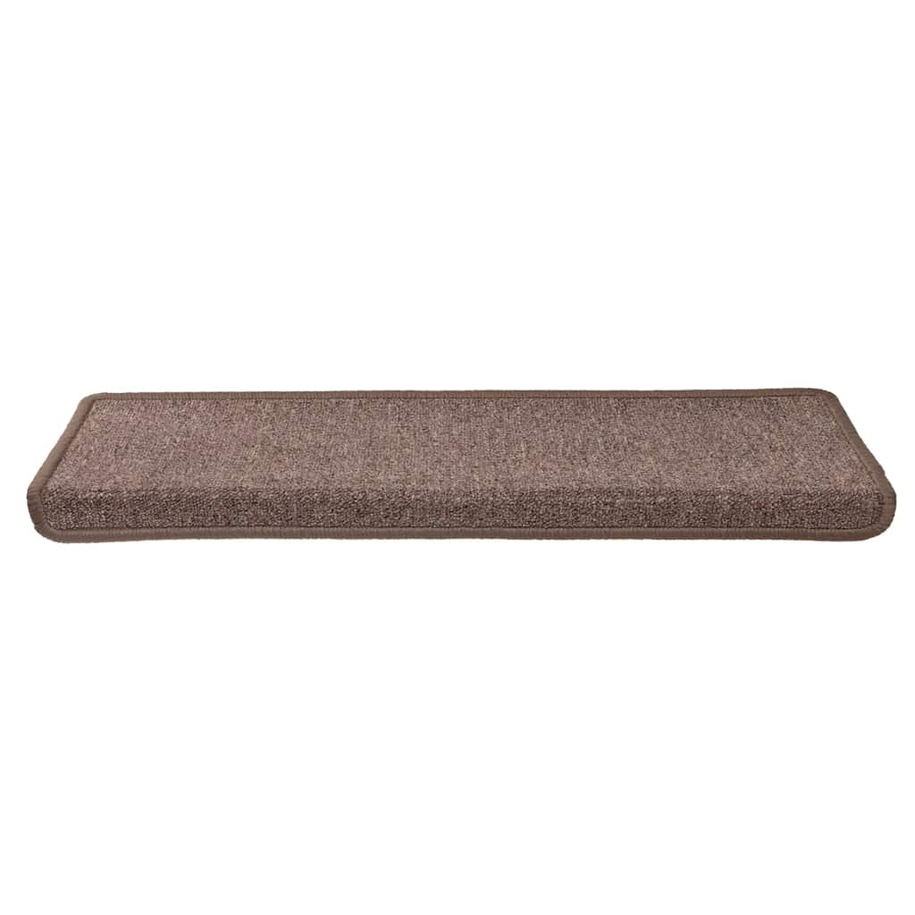 Tapis d'escalier 30 pcs 65x21x4 cm Marron