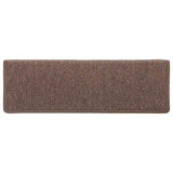 Tapis d'escalier 30 pcs 65x21x4 cm Marron