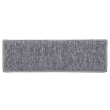 Tapis d'escalier 30 pcs 65x21x4 cm blanc et gris