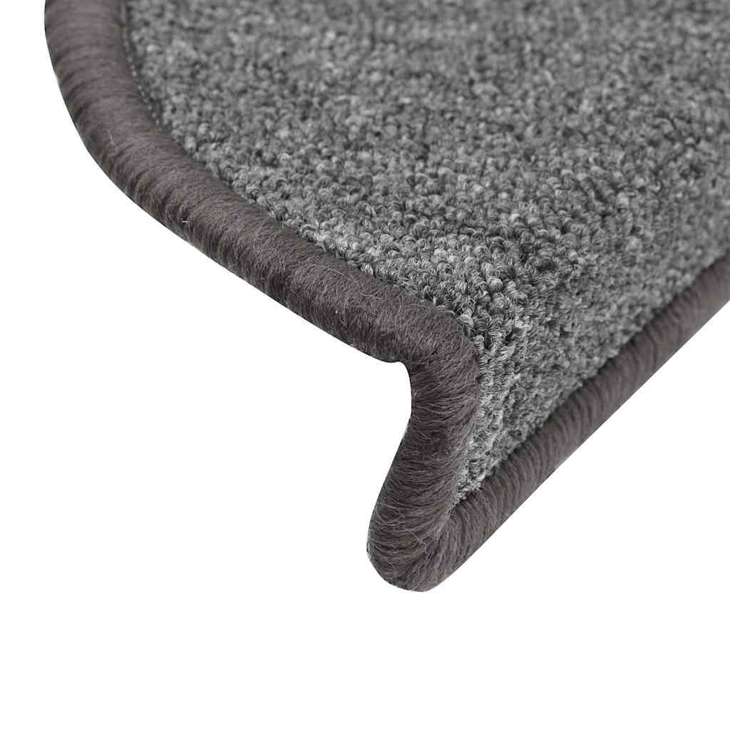 Tapis d'escalier 20 pcs gris foncé 56x17x3 cm