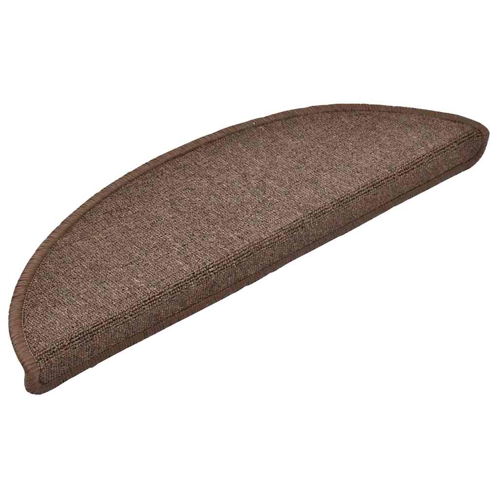 Tapis d'escalier 20 pcs marron café 56x17x3 cm