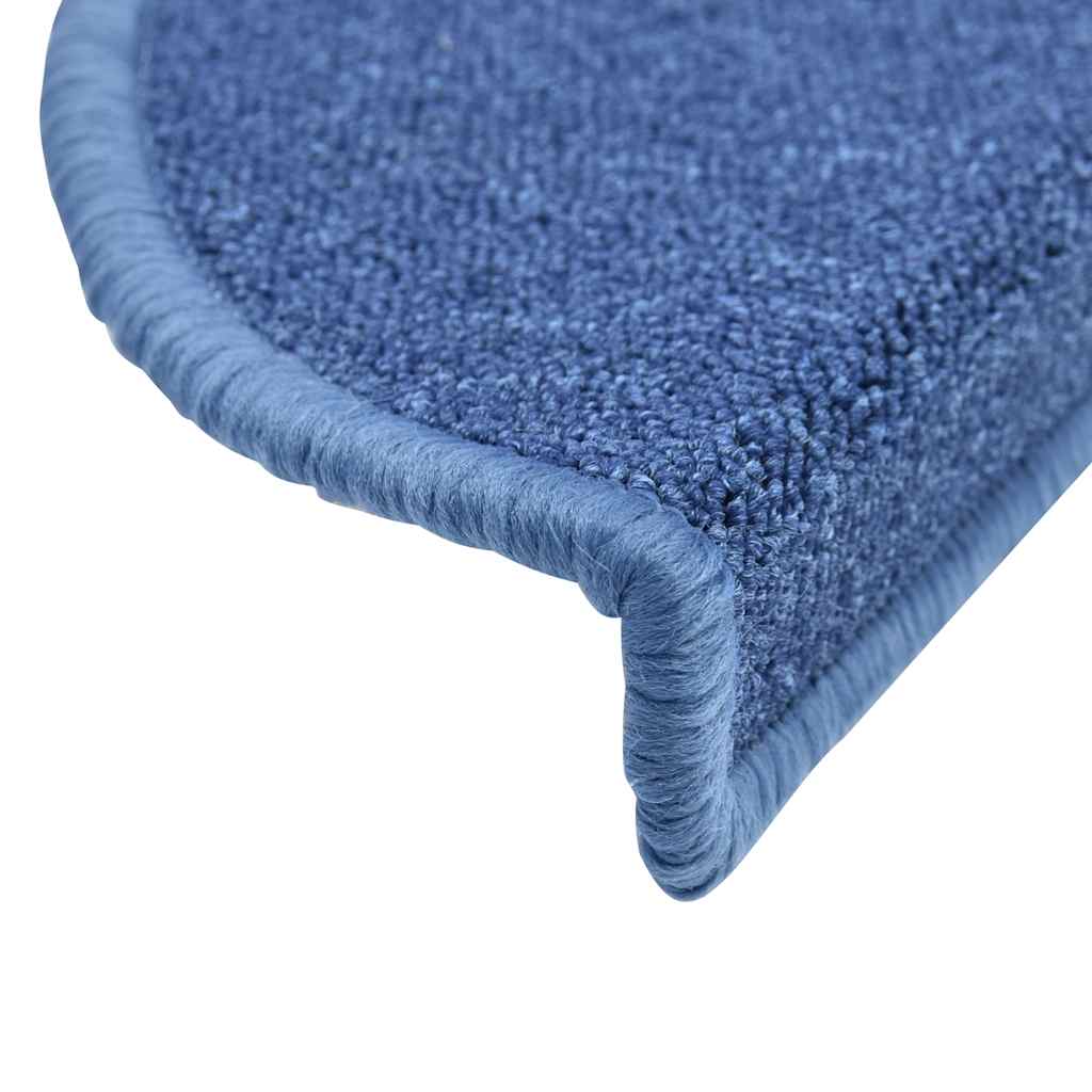 Tapis d'escalier 20 pcs bleu 56x17x3 cm