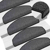 Tapis d'escalier 20 pcs anthracite 65x24x4 cm