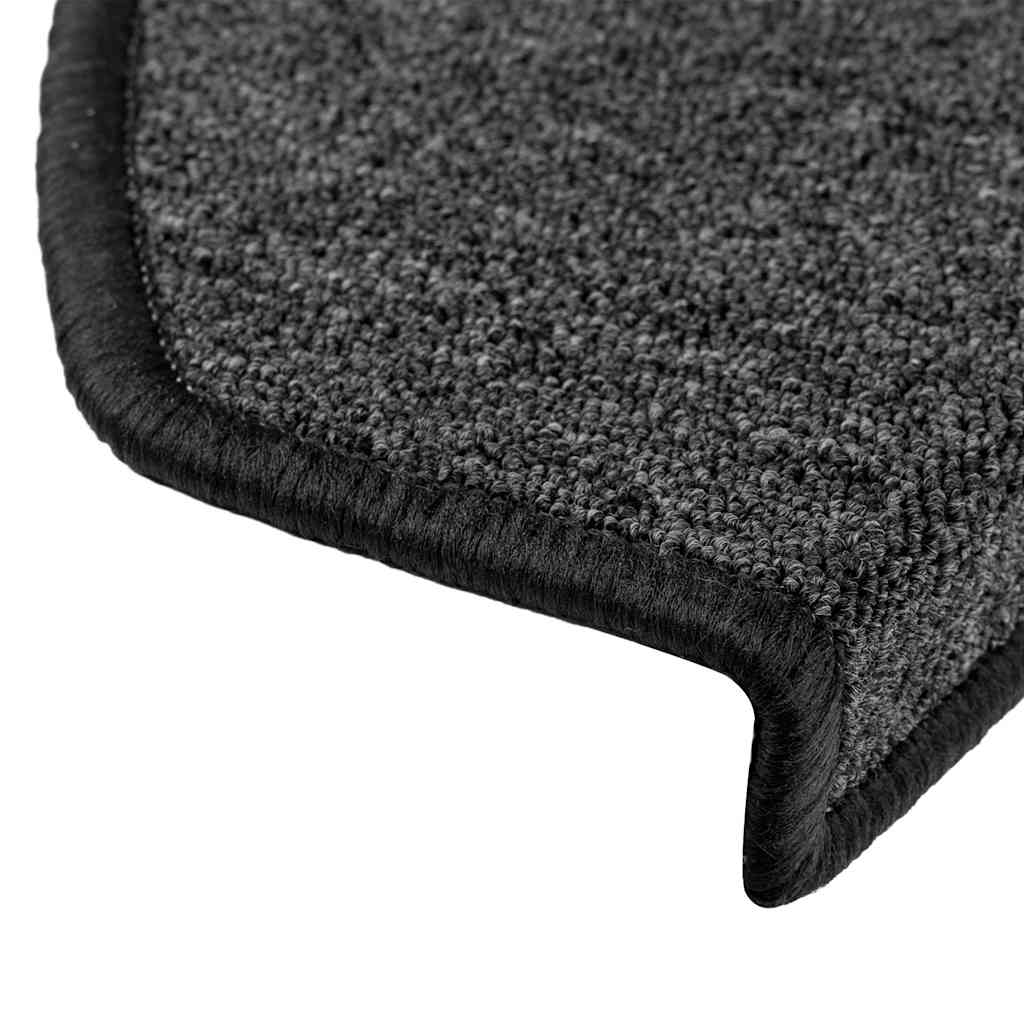 Tapis d'escalier 20 pcs anthracite 65x24x4 cm