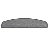 Tapis d'escalier 20 pcs gris foncé 65x24x4 cm