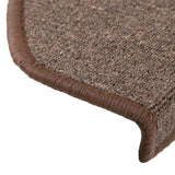 Tapis d'escalier 20 pcs marron café 65x24x4 cm