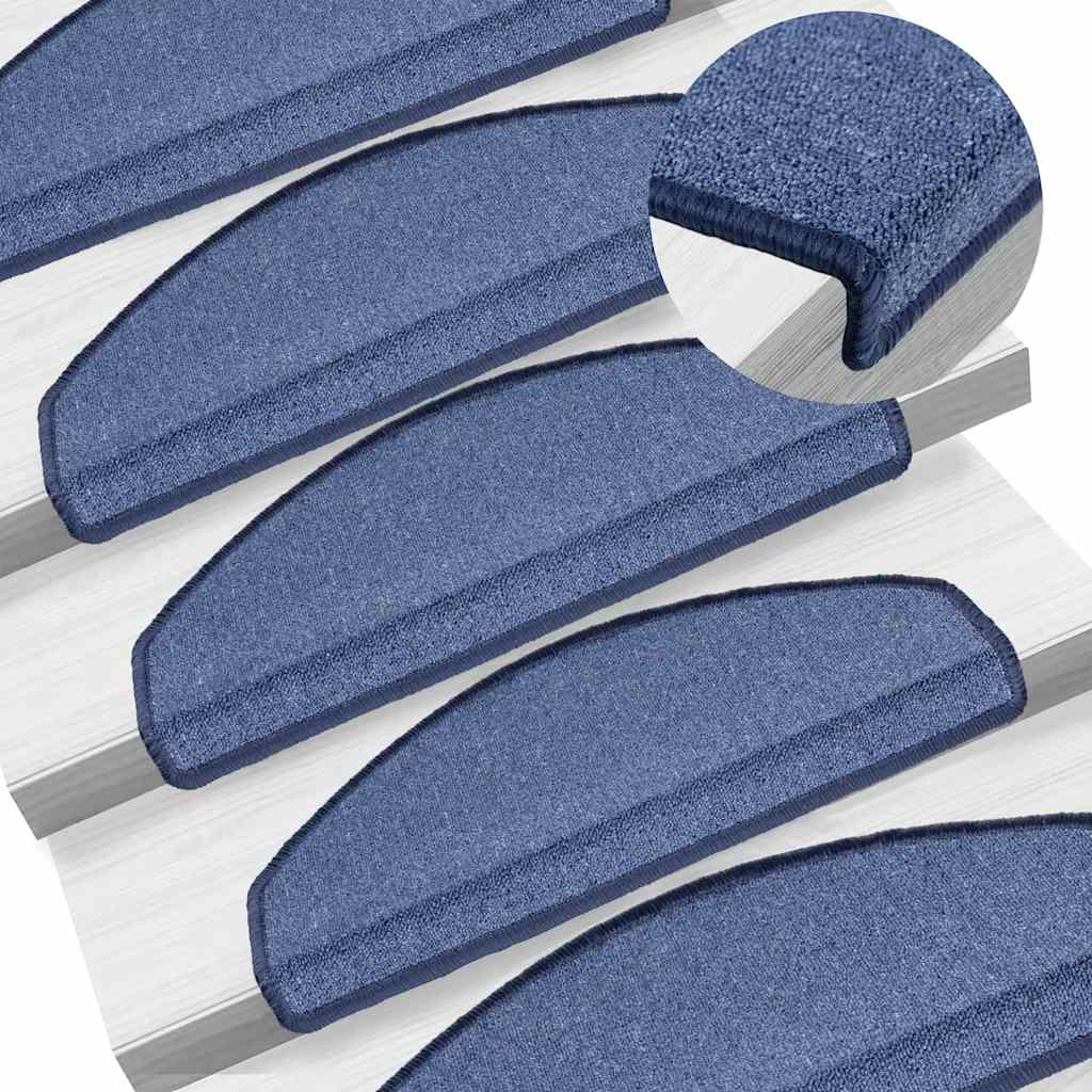 Tapis d'escalier 20 pcs bleu 65x24x4 cm