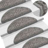 Tapis d'escalier 30 pcs gris 56x17x3 cm