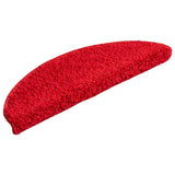 Tapis d'escalier 30 pcs rouge 56x17x3 cm