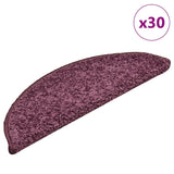 Tapis d'escalier 30 pcs violet foncé 56x17x3 cm