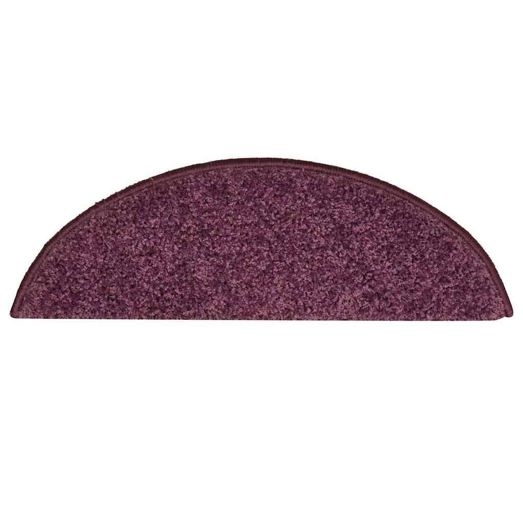 Tapis d'escalier 30 pcs violet foncé 56x17x3 cm