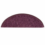 Tapis d'escalier 30 pcs violet foncé 56x17x3 cm