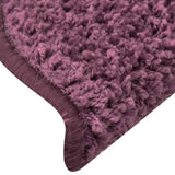 Tapis d'escalier 30 pcs violet foncé 56x17x3 cm