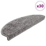 Tapis d'escalier 30 pcs gris 65x21x4 cm