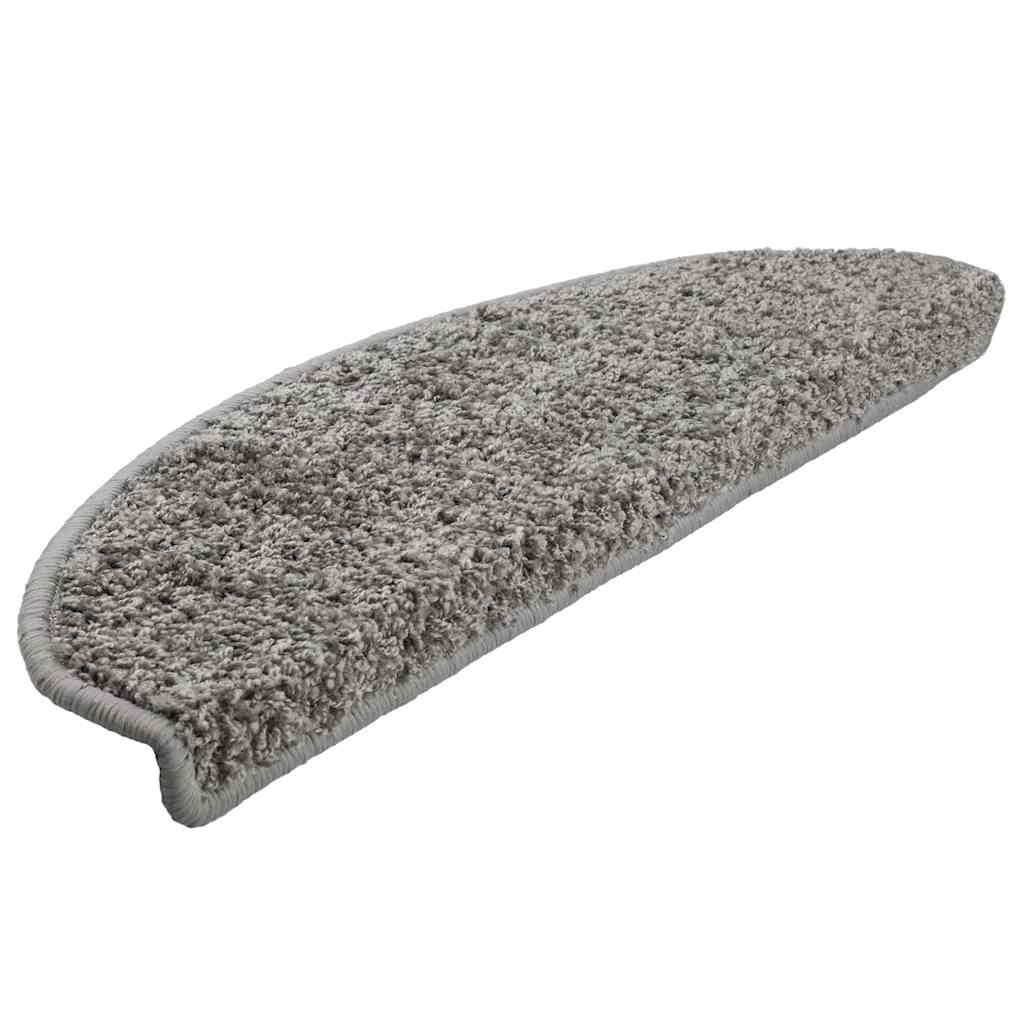 Tapis d'escalier 30 pcs gris 65x21x4 cm