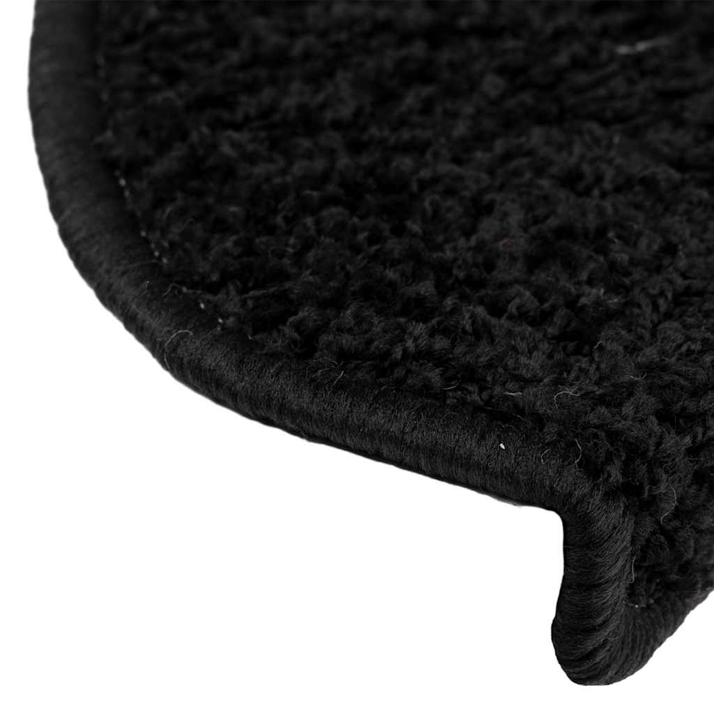 Tapis d'escalier 30 pcs noir 65x21x4 cm