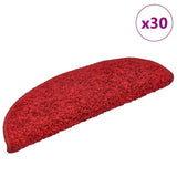 Tapis d'escalier 30 pcs rouge 65x21x4 cm