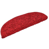 Tapis d'escalier 30 pcs rouge 65x21x4 cm