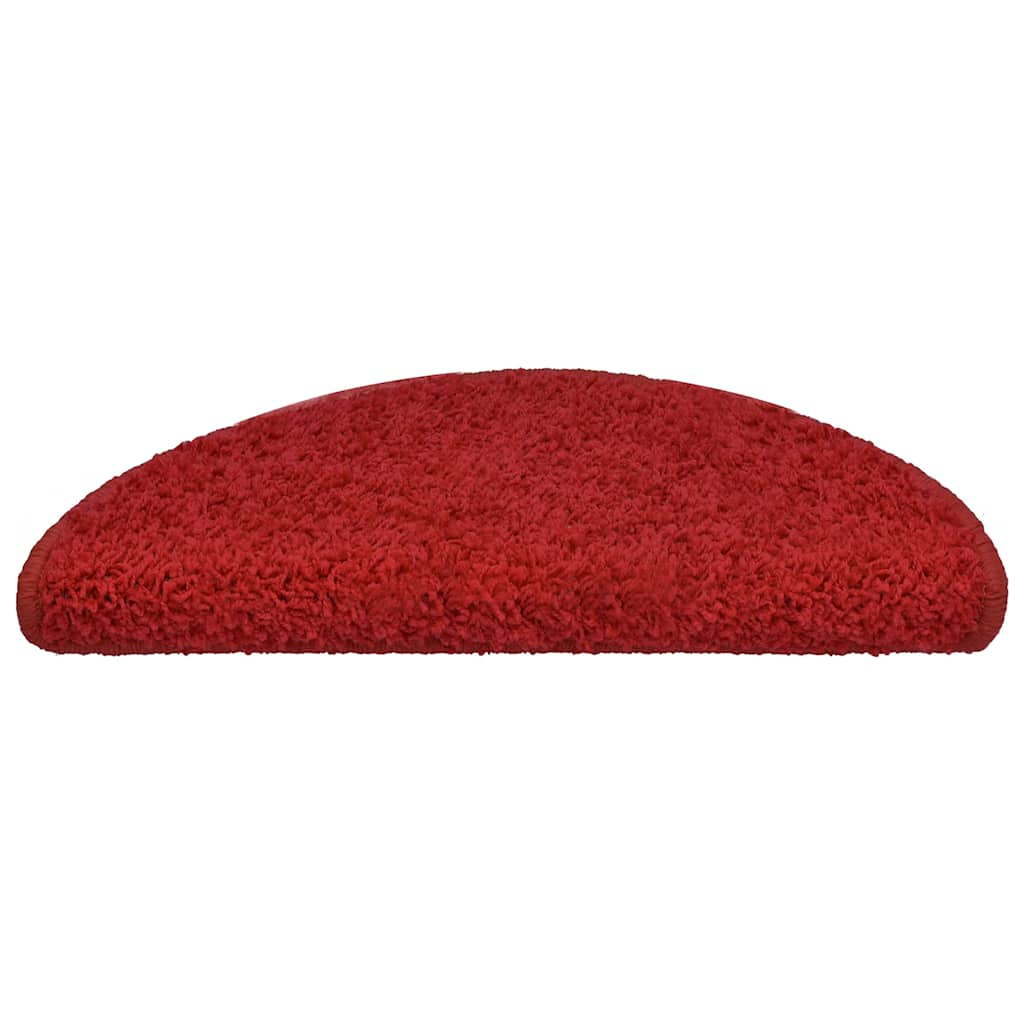 Tapis d'escalier 30 pcs rouge 65x21x4 cm