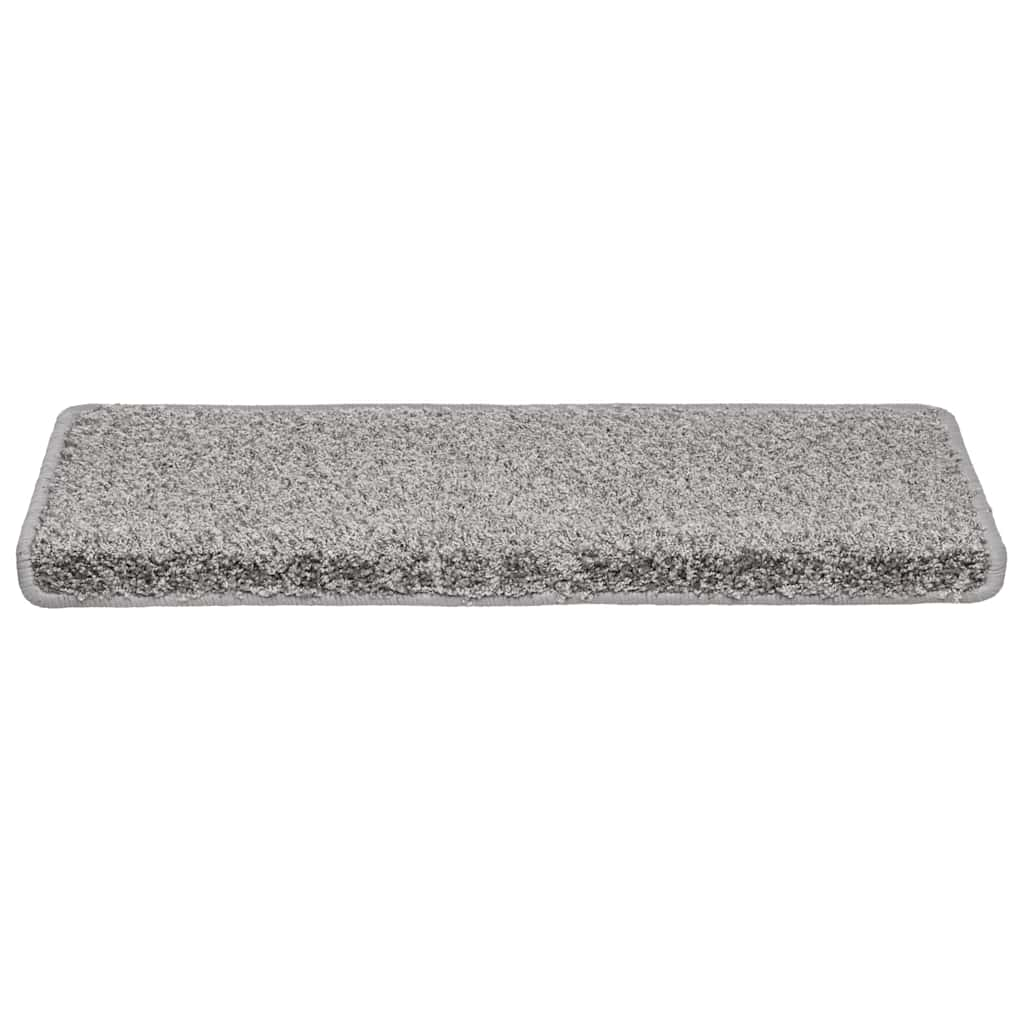 Tapis d'escalier 30 pcs 65x21x4 cm gris