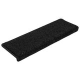 Tapis d'escalier 30 pcs 65x21x4 cm Noir