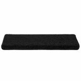 Tapis d'escalier 30 pcs 65x21x4 cm Noir