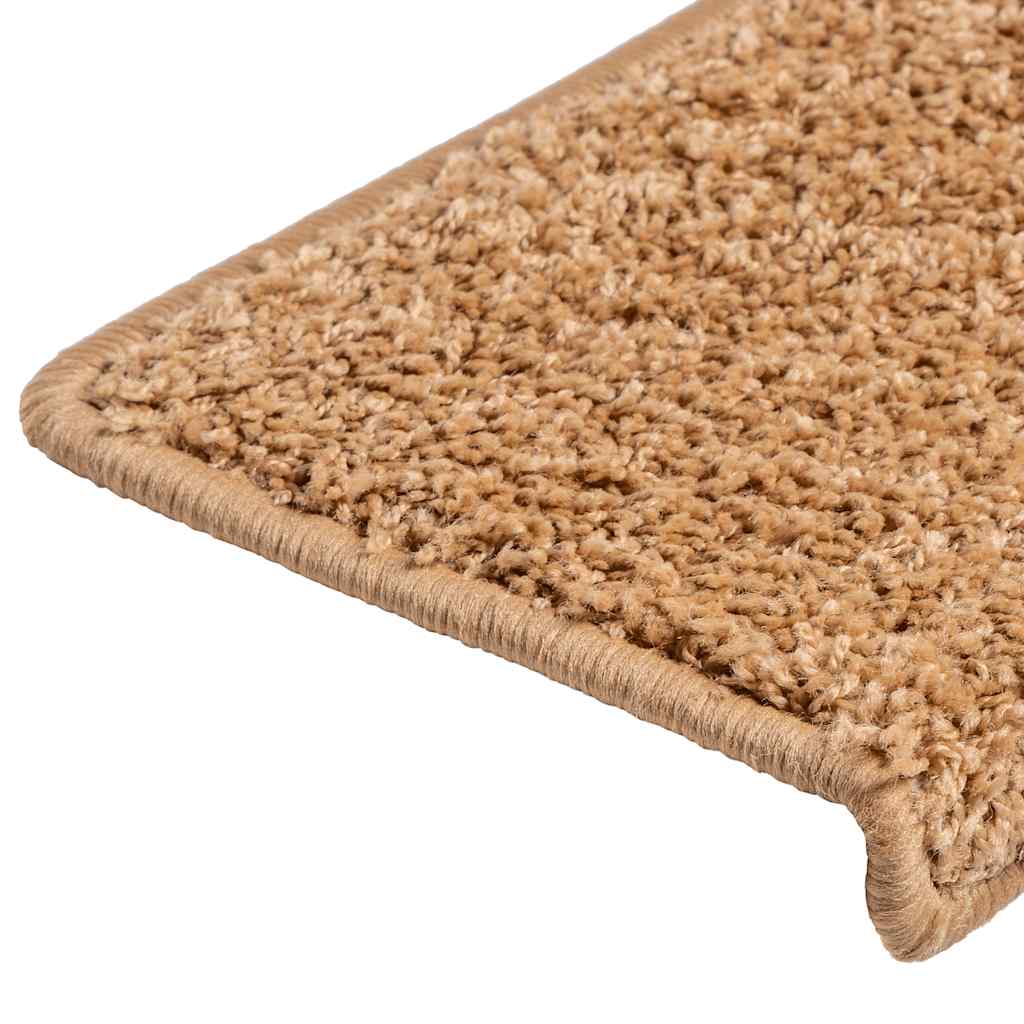 Tapis d'escalier 30 pcs 65x21x4 cm Beige