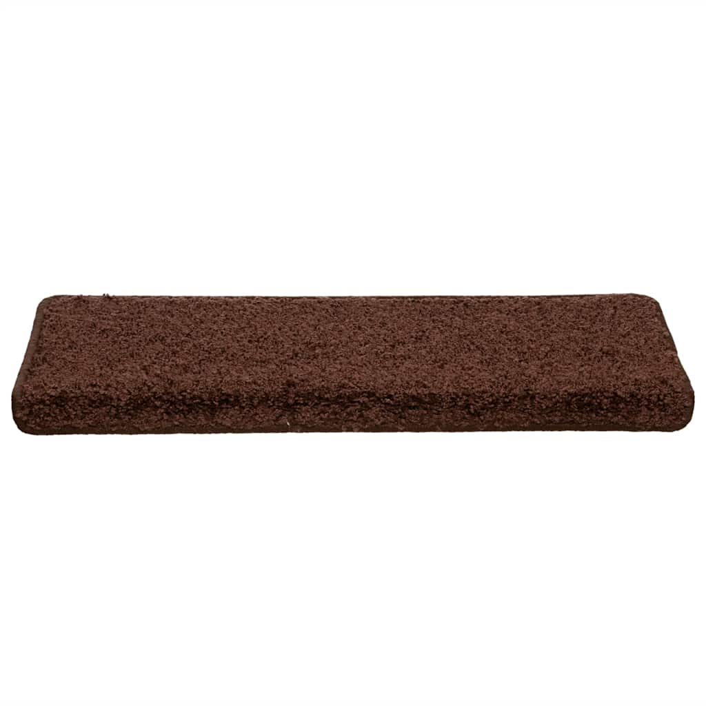 Tapis d'escalier 30 pcs 65x21x4 cm Marron