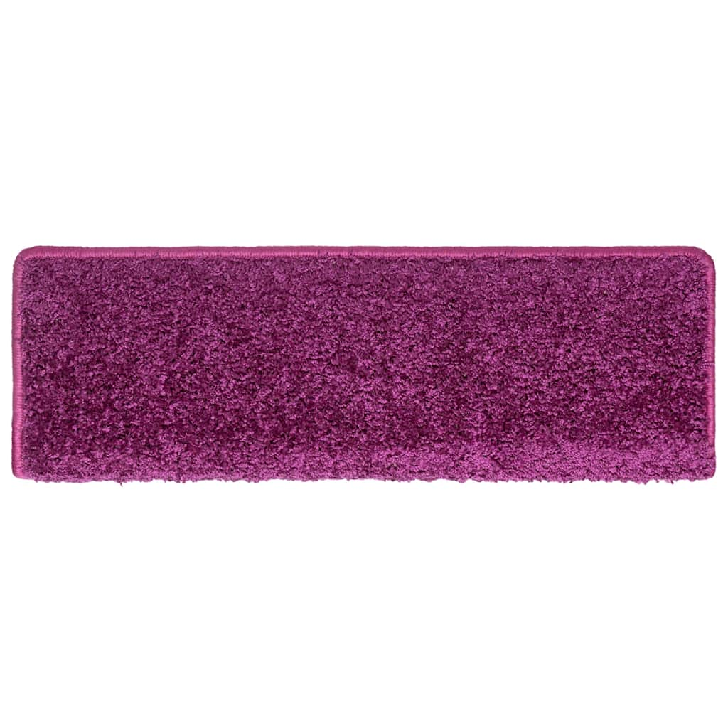 Tapis d'escalier 30 pcs 65x21x4 cm Violet