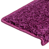 Tapis d'escalier 30 pcs 65x21x4 cm Violet