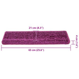 Tapis d'escalier 30 pcs 65x21x4 cm Violet