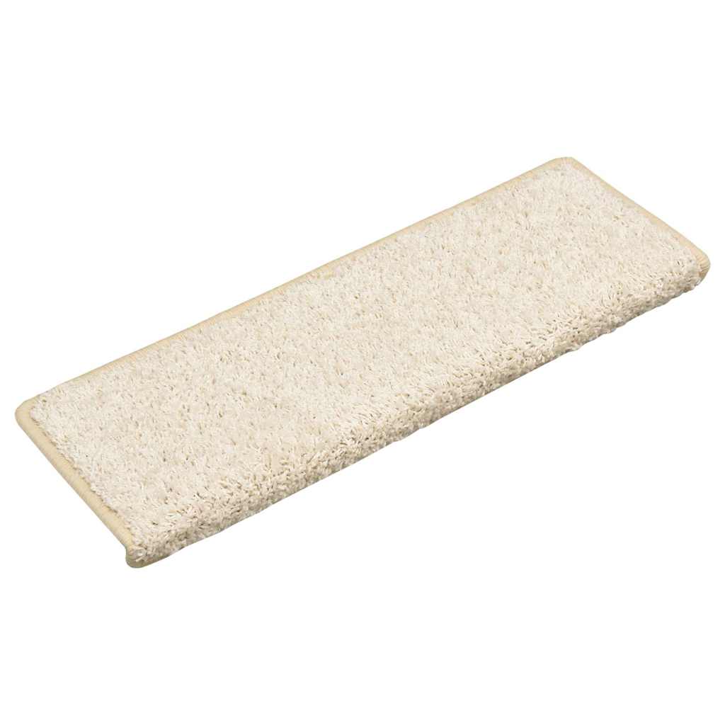 Tapis d'escalier 30 pcs 65x21x4 cm Blanc