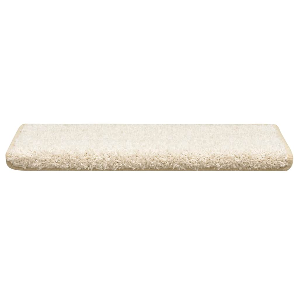 Tapis d'escalier 30 pcs 65x21x4 cm Blanc