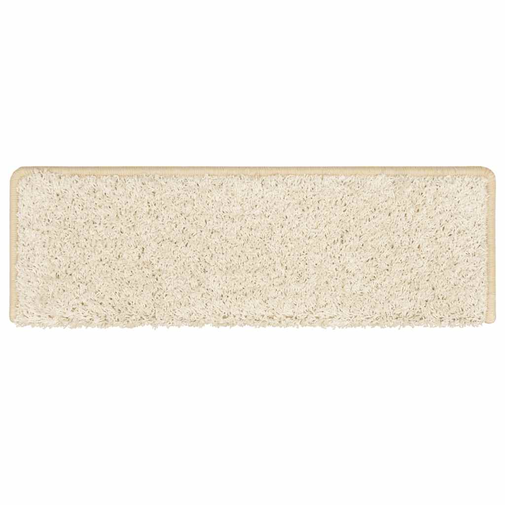 Tapis d'escalier 30 pcs 65x21x4 cm Blanc