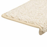 Tapis d'escalier 30 pcs 65x21x4 cm Blanc