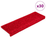 Tapis d'escalier 30 pcs 65x21x4 cm Rouge