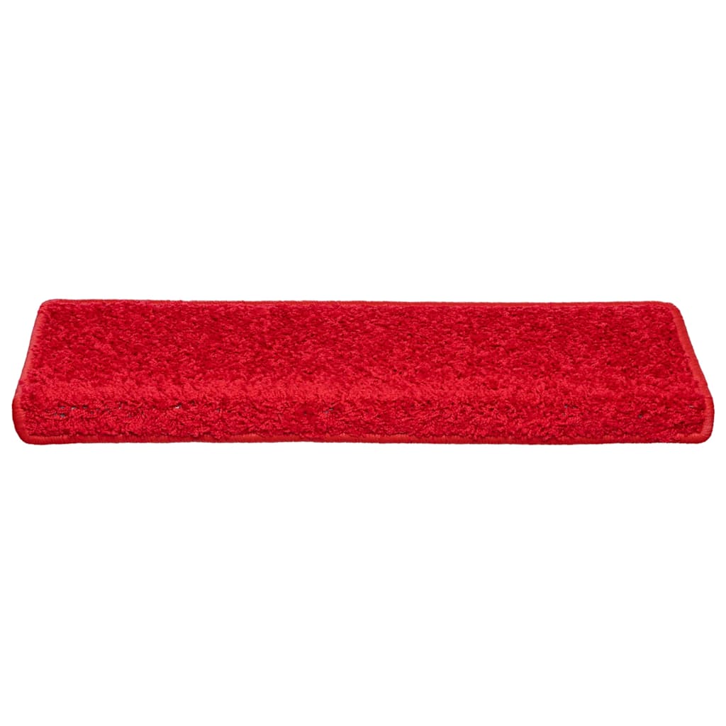 Tapis d'escalier 30 pcs 65x21x4 cm Rouge