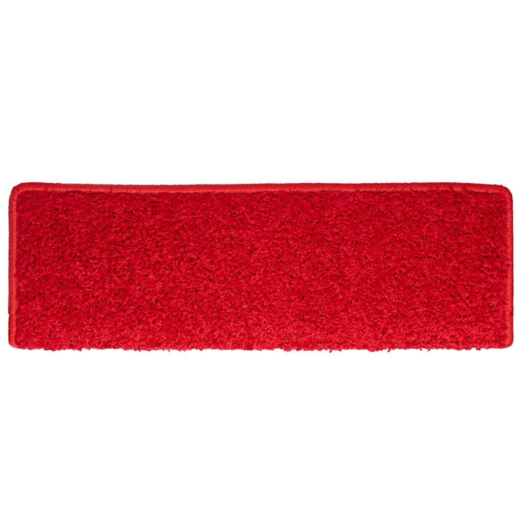 Tapis d'escalier 30 pcs 65x21x4 cm Rouge