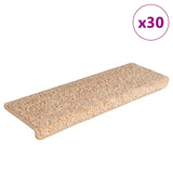 Tapis d'escalier 30 pcs 65x21x4 cm doré