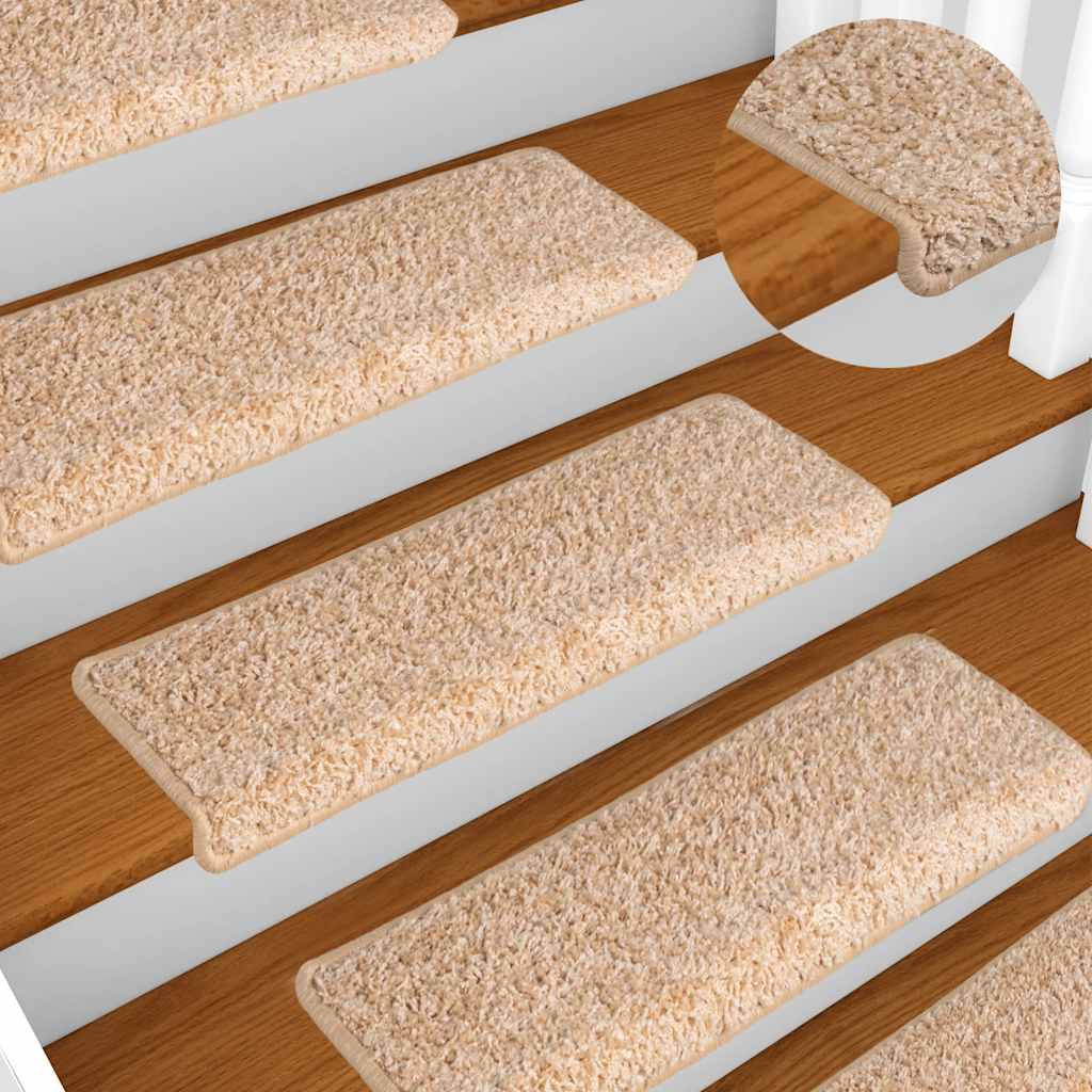 Tapis d'escalier 30 pcs 65x21x4 cm doré