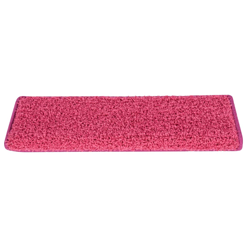 Tapis d'escalier 30 pcs 65x21x4 cm rose